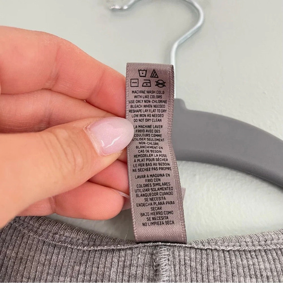 SKIMS Soft Lounge Rib Cutout Nightgown Heather Grey - Picture 9 of 9